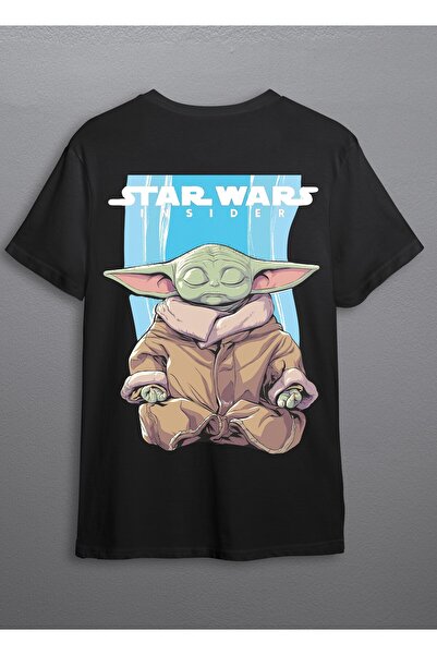 Huw تي شيرت ستار وورز بيبي يودا عادي للجنسين
