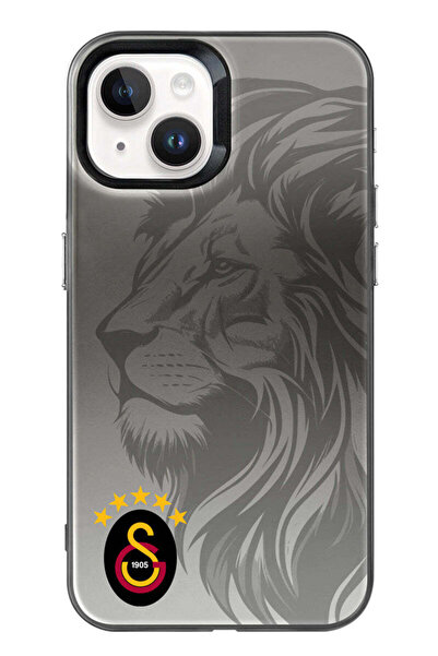 Galatasaray iPhone 15 Uyumlu Galatasaray 5 Yıldız Aslan Premium Lisanslı Telefon Kılıfı