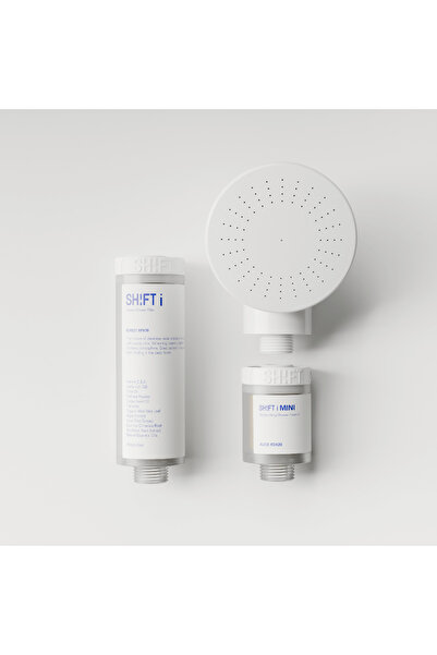 SHIFT طقم فلتر شيفت الاصدار الاول فلتر شاور متكامل لمشاكل المياه والعناية الجمالية - 3 قطع