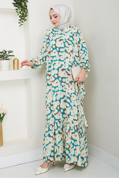 Bestenur Φόρεμα Neriz Woven Viscose 1486 - Μπλε