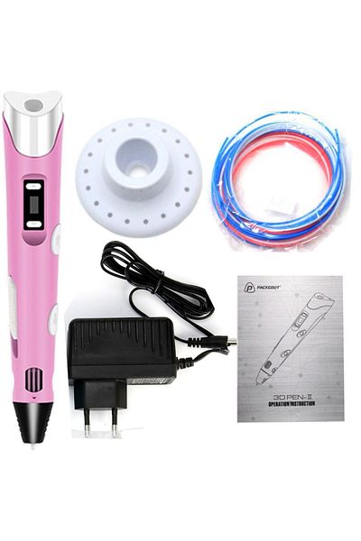 Teknoartshop 3D Pen Pink - 5X10 Meters (50m.) Filament -With Adapter