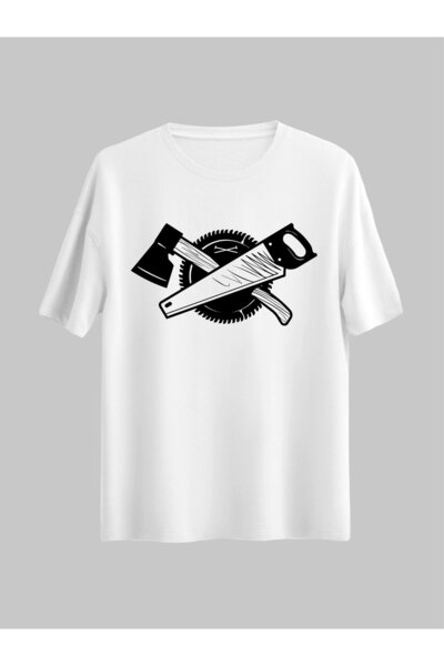 donamod Master Axe Chainsaw Carpenter Designed Worker Unisex Regular Tshirt