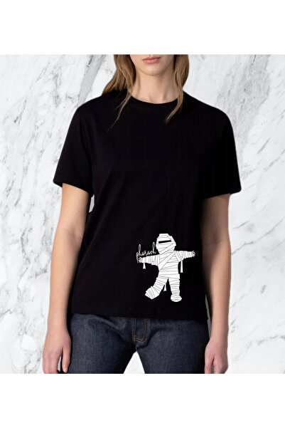 donamod Tricou obișnuit cu imprimeu mumie pentru femei