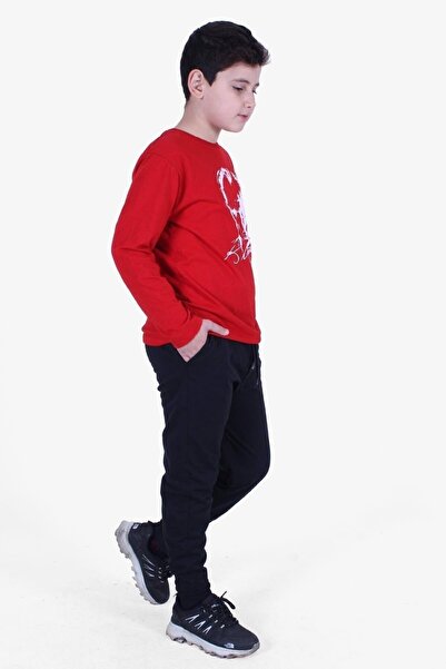 FYK KİDS Ataturk Printed Long Sleeve Top-bottom Children's Suit