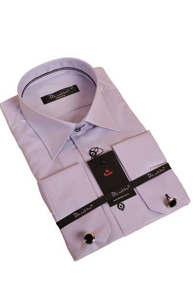 Dicotto Ανδρικό πουκάμισο Lilac Slim Fit Micro Fabric - Μανικετόκουμπα, Slim Fit - 201-3