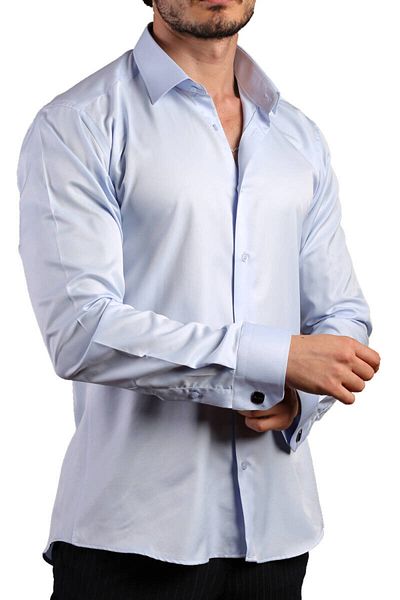 Dicotto Ανδρικό πουκάμισο Blue Slim Fit Extra Long Sleeve Slim Fit - 197-4
