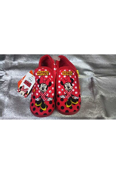 Gigi minnie puantiyeli kırmızı panduf fermuarlı