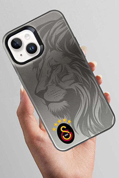 Galatasaray iPhone 14 Uyumlu Galatasaray 5 Yıldız Aslan Premium Lisanslı Telefon Kılıfı