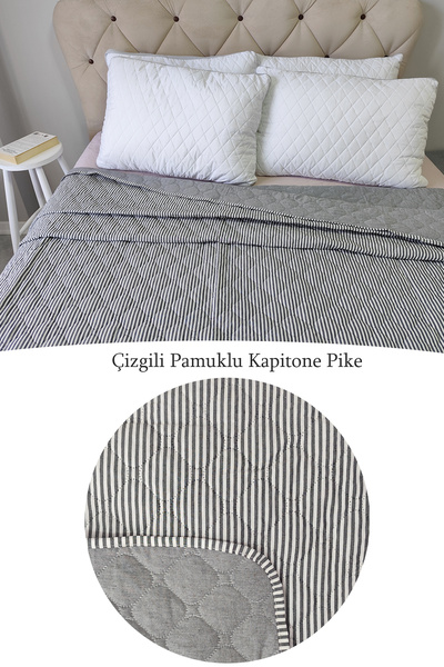 umbellatum Cuvertură de pat dublă matlasată din bumbac piqué Cuvertură de dimensiuni supradimensionate matlasată Piqué - 200x240 Cm