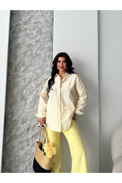 Moda İkra Striped Poplin Shirt