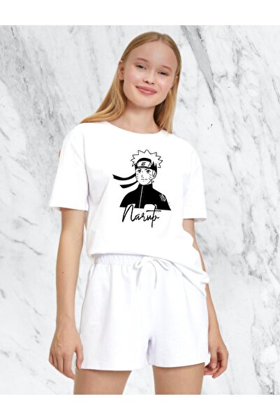donamod Tricou obișnuit Naruto Anime cu design special pentru femei