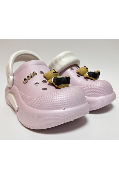 AkınalBella Ji̇bbi̇tz Detailed Double Anatomic Thick Sole Eva Nurse, Doctor, Office, Work, Home and Street Sandals Slippers