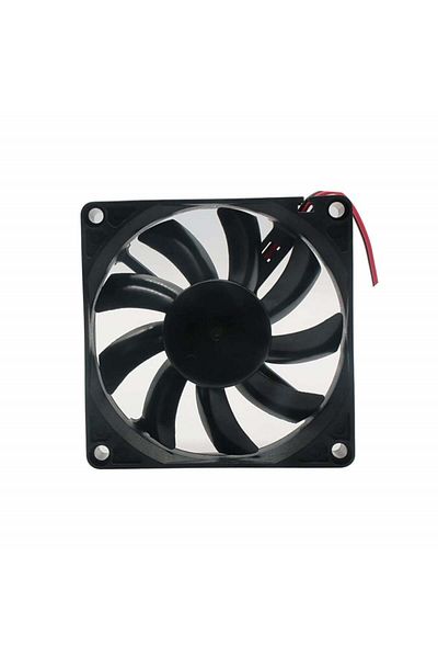 Helweet Silent Case Fan, 2-pin, 12 V, 3000 Rpm, Black, 8 X 8 X 1.5 Cm
