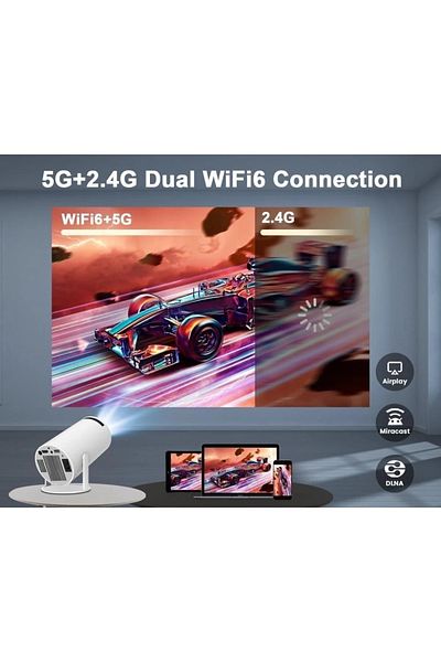 Denx Dynx Dx2591 Android 12 Portable Mini Projector with Wi-Fi and Bluetooth