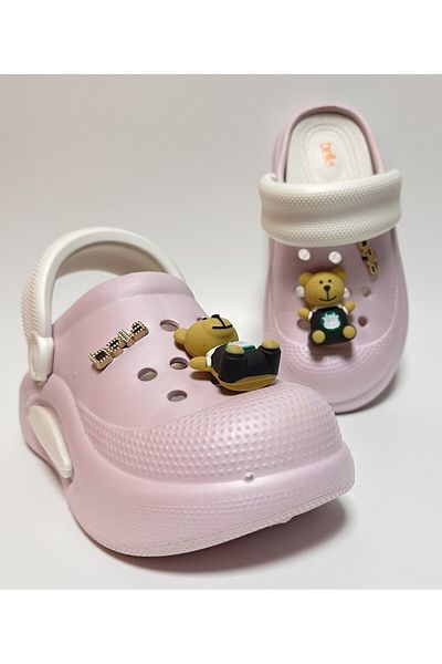 AkınalBella Ji̇bbi̇tz Detailed Double Anatomic Thick Sole Eva Nurse, Doctor, Office, Work, Home and Street Sandals Slippers