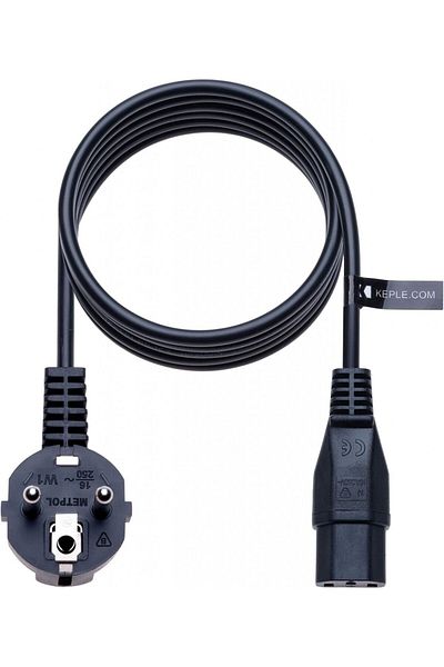 Keple Cablu de alimentare PC, PVC, negru, 2 m