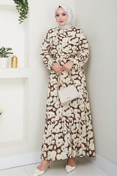 Bestenur Φόρεμα Neriz Woven Viscose 1486 - Καφέ