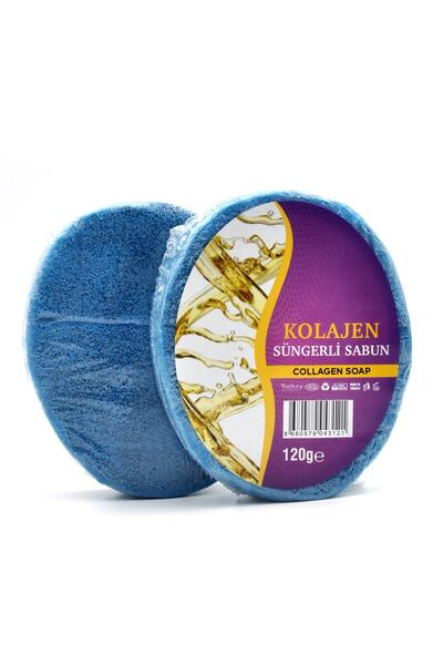 xdeonss 3 قطع صابون إسفنجي بخلاصة الكولاجين - 120 جرام صابون استحمام