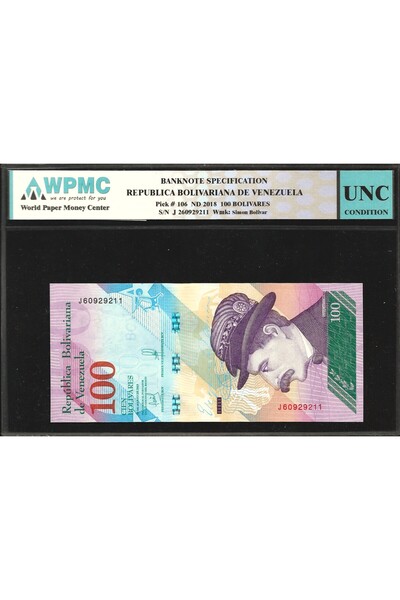 Maya VENEZUELA 100 BOLİVARES PICK#106 ND 2018 KOLEKSİYONLUK PARA