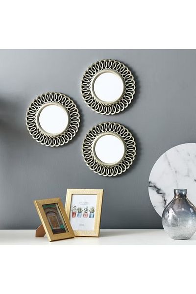 Home Box 3-piece Nomad Mirror Set Gold 25cm