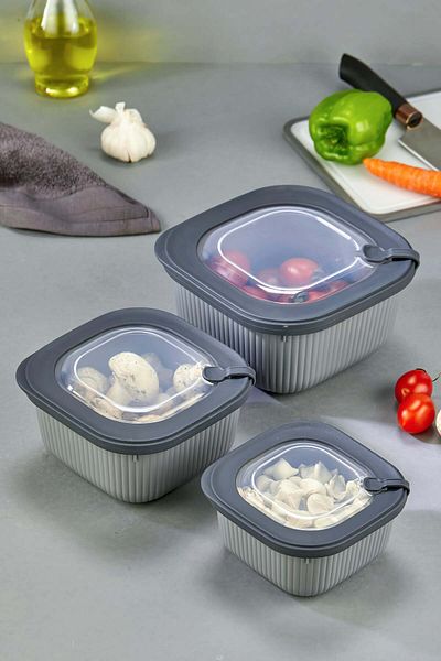 Mek life 3'Lü Line Striped Storage Container
