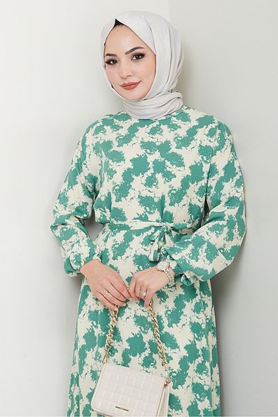 Bestenur Φόρεμα Reyal Woven Viscose 1489 - Mint