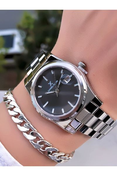 Daniel Klein Brand Black Dial Women's Wristwatch with Bracelet Gift