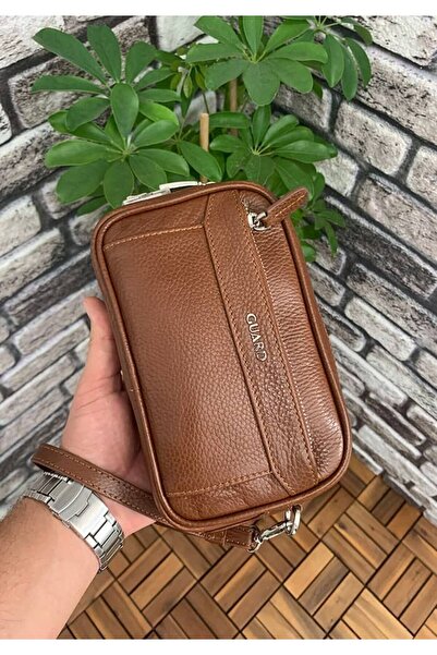 GUARD Tan Genuine Leather Encrypted Handbag - Grd2403Xw22464