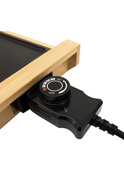 Vivax Oliva Vivax Electric Grill, EG-4020B, Smooth and Ribbed Cooking Surface, Drain Tray, Bamboo, 1800W