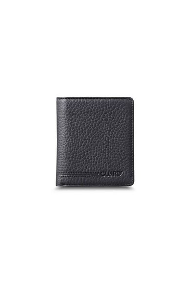 GUARD Matte Black Leather Men's Wallet with Coin Purse - Grd2403xw22130