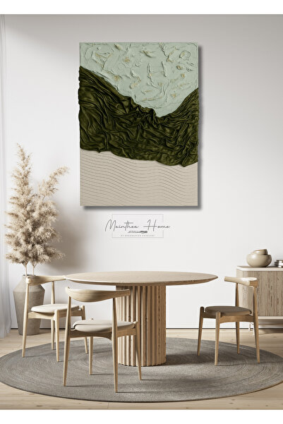 MAİNTHEAHOME Dokulu Alçı Tablo – Gizli Hareket | El Yapımı 3D Dekoratif Duvar...