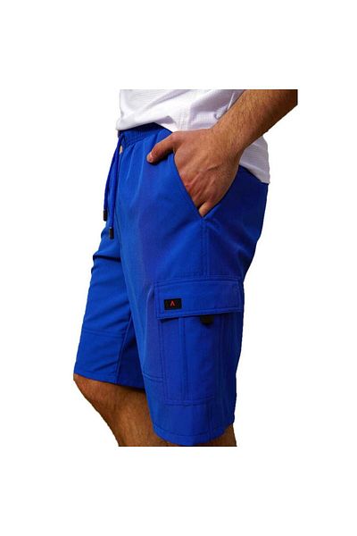 Miami Beach Saks Cargo Pocket Long Model Water Repellent Μονόχρωμο Ανδρικό Σορτς Παραλίας - 444-saks