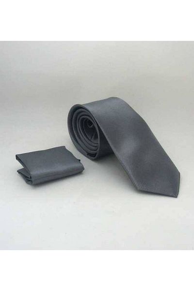 Gaffy Опушена тънка (тънка) сатенена вратовръзка за кърпичка - Ss-05