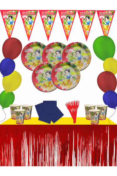 snowparty مجموعة زينة لحفلات أعياد الميلاد مكونة من 16 قطعة من القطن المعدني لتنورة الطاولة