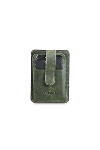 GUARD Κάθετη Crazy Green Δερμάτινη θήκη για κάρτες - Grd2403xw22454