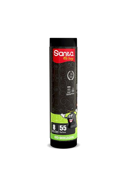 Generic أكياس نفايات من سانيتا كلوب - 55 جالون - 8 كيس