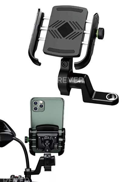 Rever Motosiklet Telefon Tutucu Gidon Ve Ayna Bağlantılı Motor Ve Bisiklet Uyumlu Telefon Tutucu