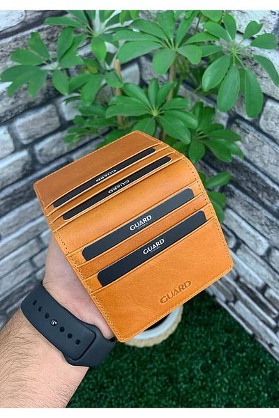 GUARD Кожен калъф за карти с античен кафяв патентован дизайн - Grd2403xw22436
