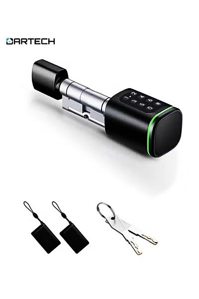 DarTech Dartek Smart Lock, 4 Way Unlock, Keypad, Compatible with Any Door, Black, Smart Home System, Global Version