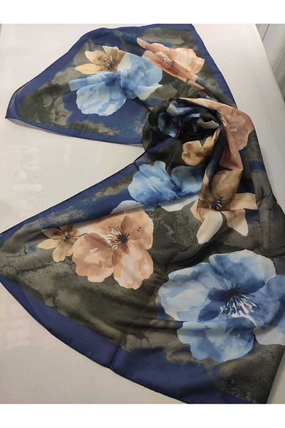 ALTUNTAŞ Women's Cotton Etnic Flower Patterned Shawl