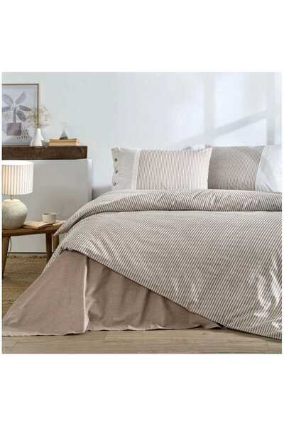Özdilek ÖZDİLEK ÇİFT KİŞİLİK NEVRESİM TAKIMI NATUREL LINE BEJ