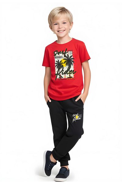 FYK KİDS Boy's Seasonal Surf Rider Printed Bottom Suit