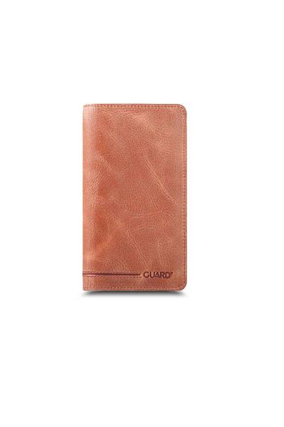 GUARD Plus Antique Tan Δερμάτινο Unisex Πορτοφόλι με Είσοδο Τηλεφώνου - Grd2403xw22182