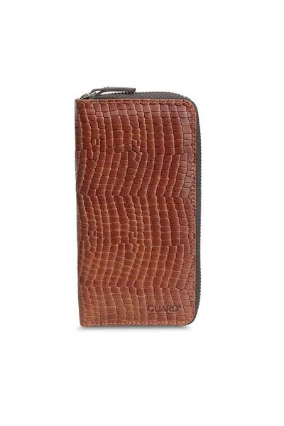 GUARD Texas Printed Tan Zippered Portfolio Wallet - Grd2403xw22163