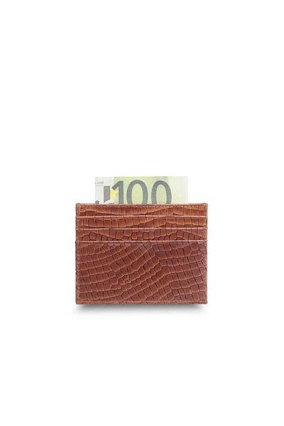GUARD Texas Print Tan Δερμάτινη θήκη για κάρτες - Grd2403xw22160