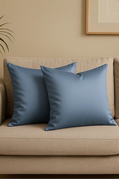 Miabella Home Husa de perna din satin din 2 piese |   Fata de perna pentru scaun |   Decor pentru casă 43x43