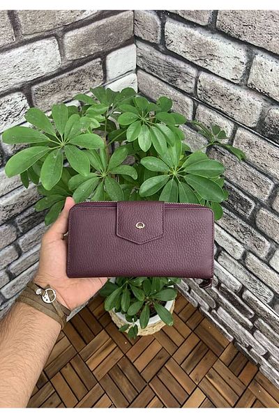 GUARD Claret Red Matte Hand Portfolio with Zipper and Leather Placket - Grd2403Xw22283