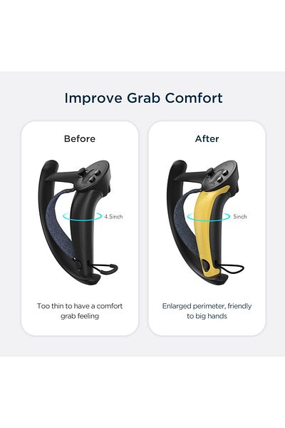 Kiwi Set Of 2 Covers With Handles For Valve Index , Abs, Yellow/black