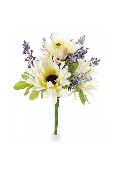Decorer Buchet Flori De Camp Si Floarea Soarelui 20 Cm