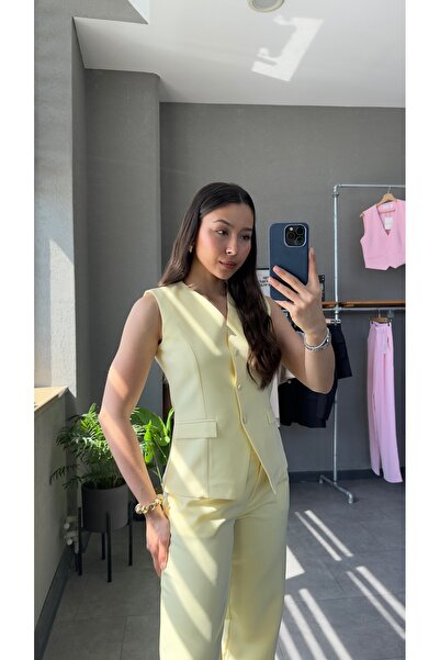 YOUR NAME Kadın Yelek & Pantolon Takım